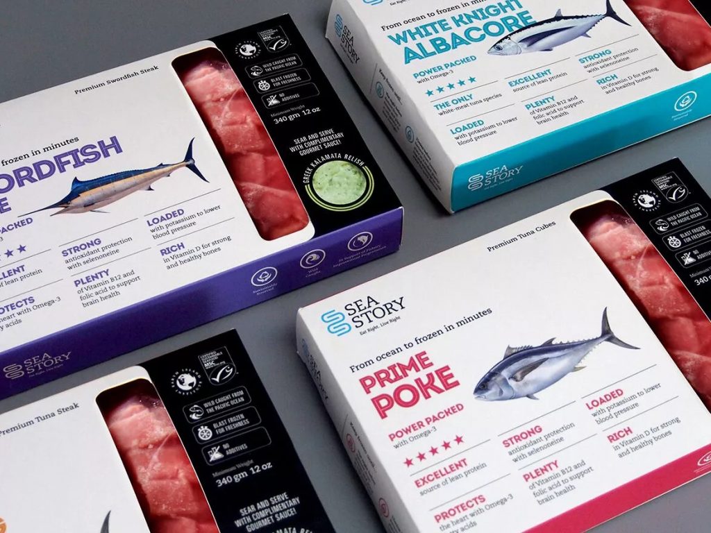 food packaging design sea story